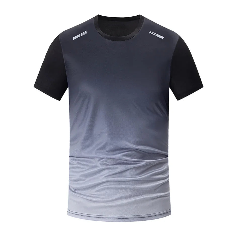T-shirt de sport homme dégradé – Séchage rapide, fitness & running