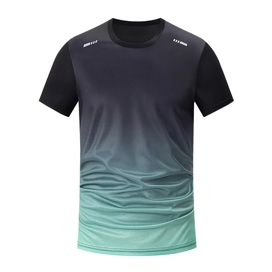 T-shirt de sport homme dégradé – Séchage rapide, fitness & running