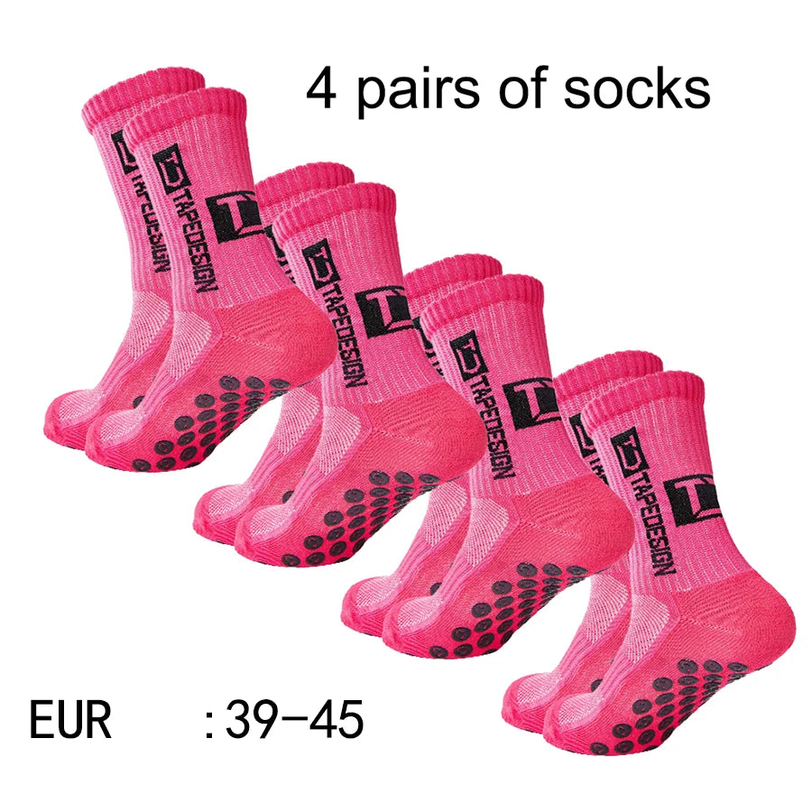 Chaussettes de sport antidérapantes – Lot de 4 paires, respirantes | Football & Trail
