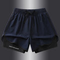 Short de sport double couche homme/femme – Anti-éblouissement, running & fitness