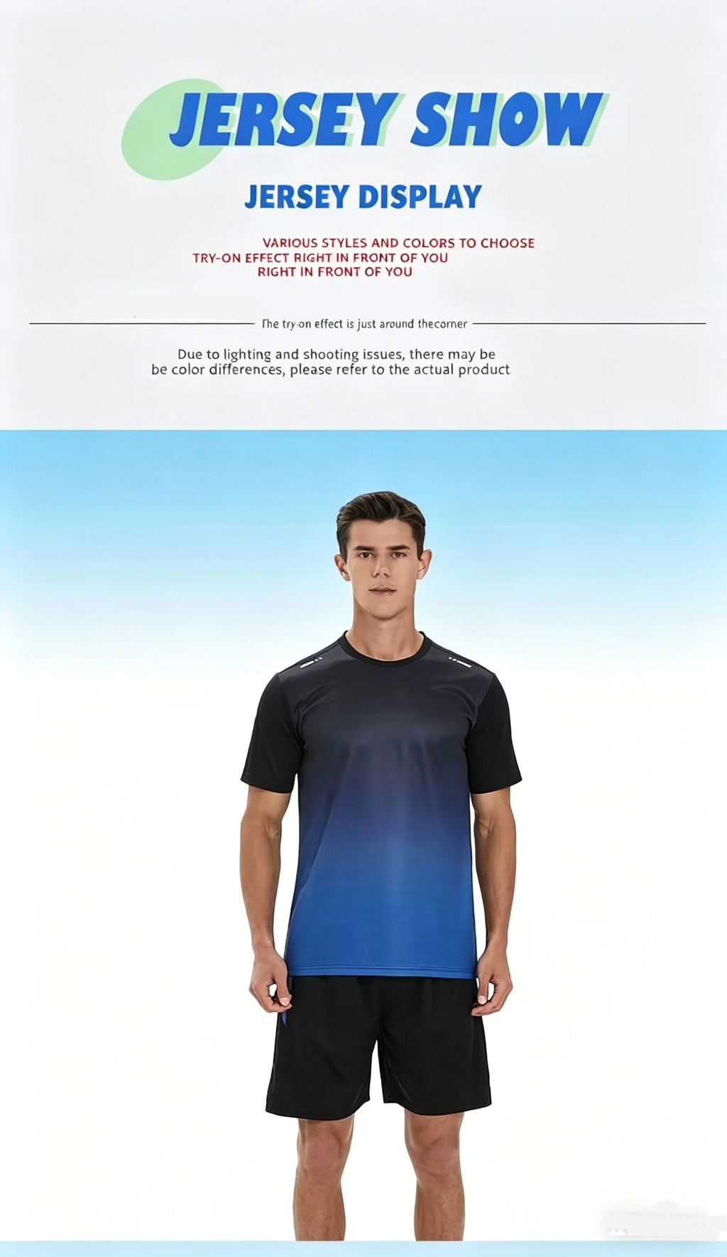 T-shirt de sport homme dégradé – Séchage rapide, fitness & running