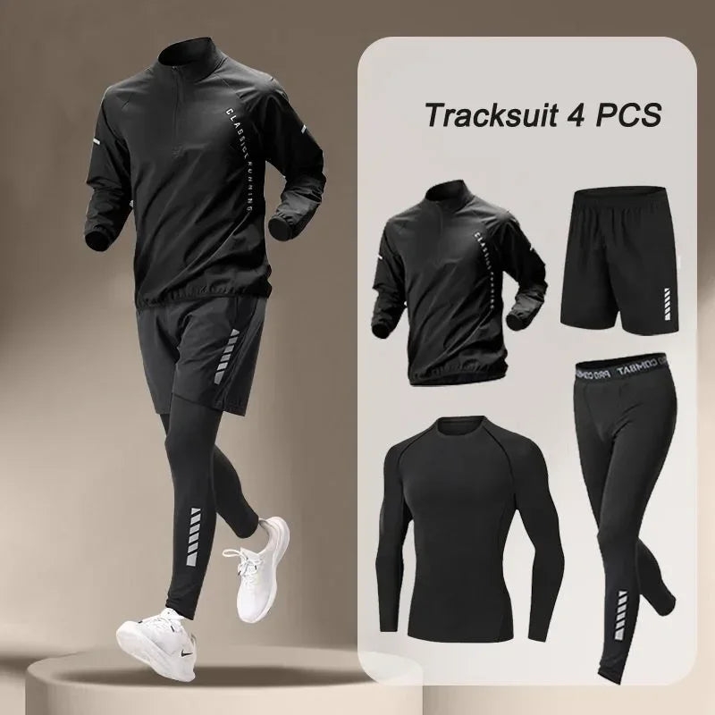 Ensemble de jogging homme 1 à 4 pièces – Veste + Pantalon, séchage rapide | Sport & Fitness