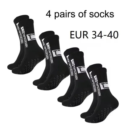 Chaussettes de sport antidérapantes – Lot de 4 paires, respirantes | Football & Trail