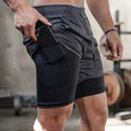 Short camouflage 2-en-1 homme – Séchage rapide, fitness & jogging