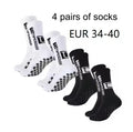 Chaussettes de sport antidérapantes – Lot de 4 paires, respirantes | Football & Trail