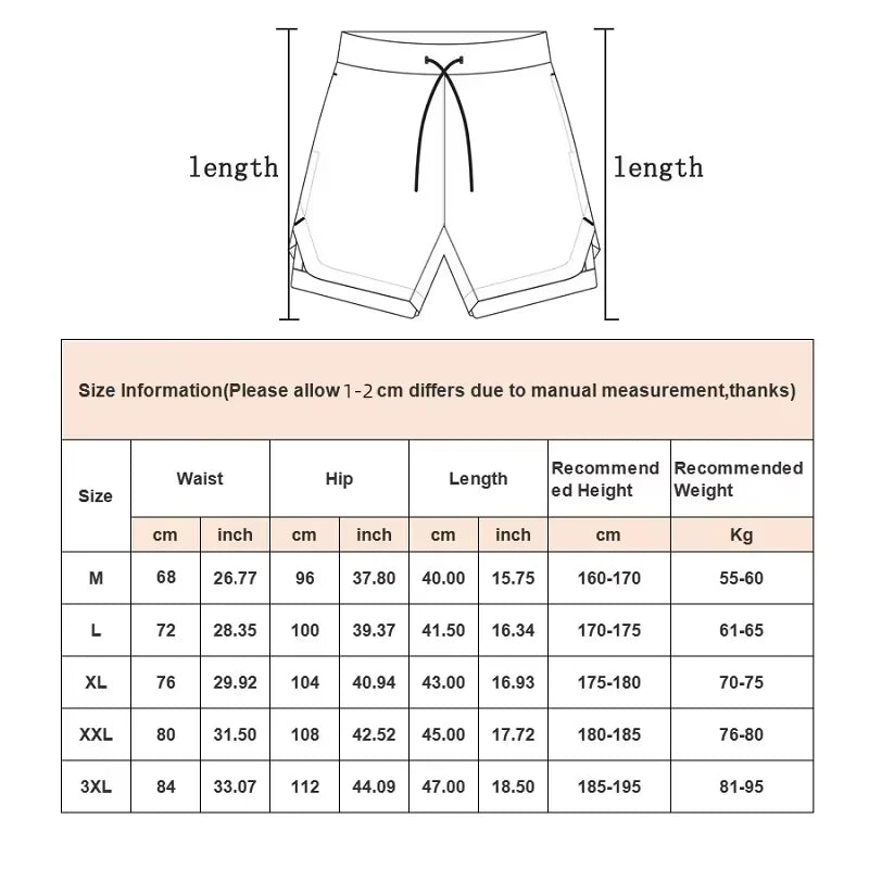 Short camouflage 2-en-1 homme – Séchage rapide, fitness & jogging