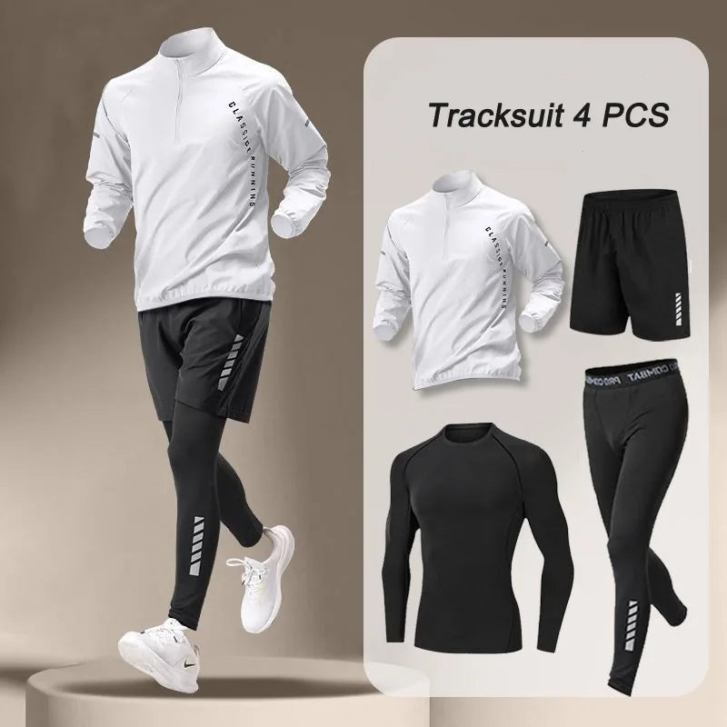 Ensemble de jogging homme 1 à 4 pièces – Veste + Pantalon, séchage rapide | Sport & Fitness
