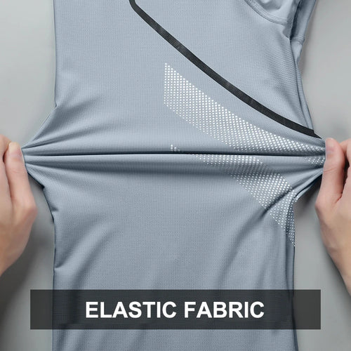 CHRLCK – ensemble de course à séchage rapide pour hommes, T-Shirt respirant pour randonnée, pêche, court, doux, élasticité, combinaisons de Fitness, Sports de plein air