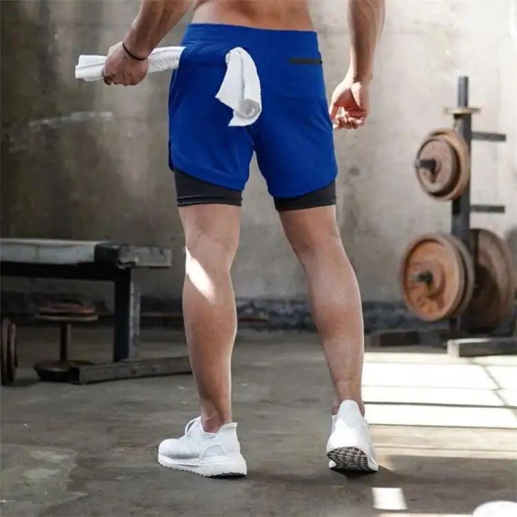 Short camouflage 2-en-1 homme – Séchage rapide, fitness & jogging